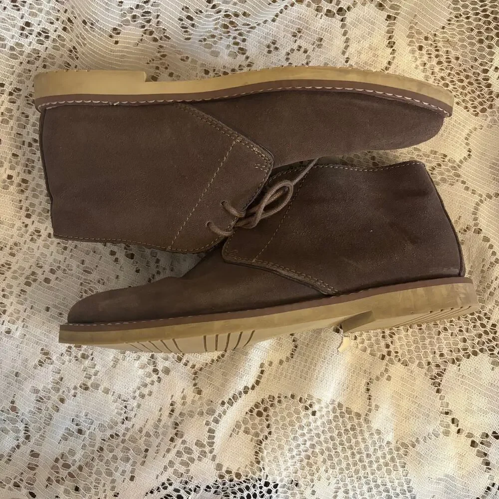 Banana Republic Men's US 8 Brown Suede Leather Chukka Boots
